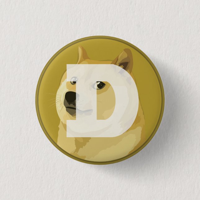 Dogecoin DOGE 3 Cm Round Badge (Front)