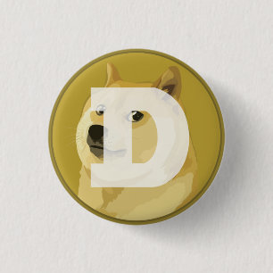 Dogecoin DOGE 3 Cm Round Badge