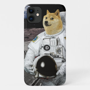 Dogecoin doge coin to the moon astronaut iPhone 11 case