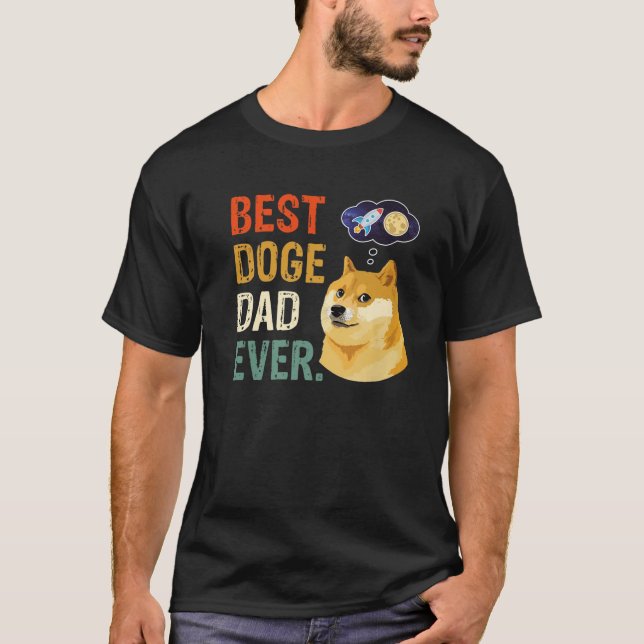 Dogecoin Doge Crypto Cryptocurrency Meme T-Shirt (Front)
