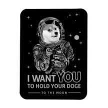 Dogecoin Doge I Want You To The Moon Crypto Funny