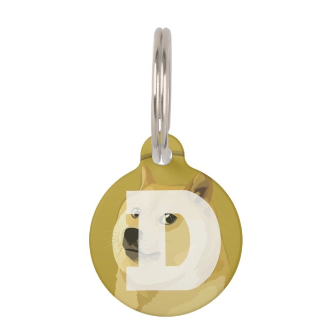 Dogecoin DOGE Pet Tag (Front)