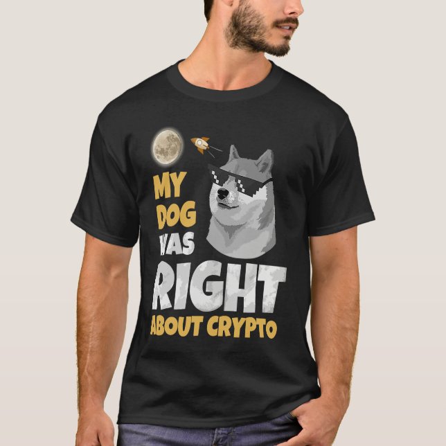 Dogecoin  Dogecoin Coin Doge Crypto Men Women T-Shirt (Front)