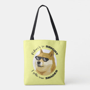 Dogecoin Future Sunglasses Stock Market Crypto Tote Bag