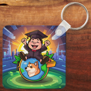 Dogecoin Graduation Key Ring
