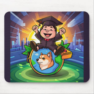 Dogecoin Graduation Mouse Mat