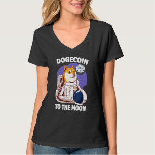 Dogecoin To The Moon - Blockchain Shiba Hodl Crypt T-Shirt