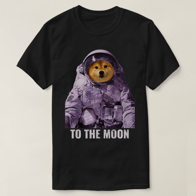 Dogecoin To The Moon Cool Dogecoin Premium  T-Shirt (Design Front)