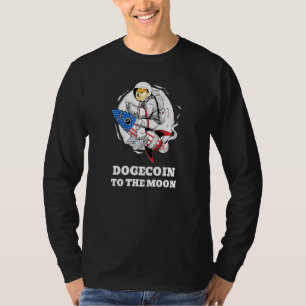 Dogecoin To The Moon Doge Cryptocurrency Meme T-Shirt