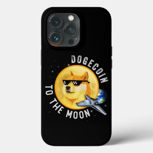 Dogecoin To The Moon Funny Cryptocurrency Meme Mou iPhone 13 Pro Case