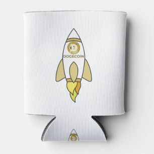 Dogecoin To The Moon Rocket Can Cooler