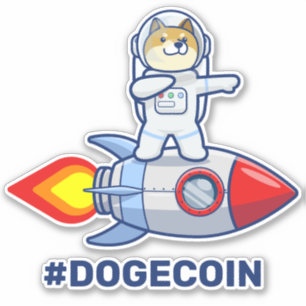 Dogecoin To The Moon Rocket Man Space Doge Crypto 