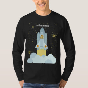 Dogecoin To The Moon Shiba Inu Meme Coin Much Wow  T-Shirt