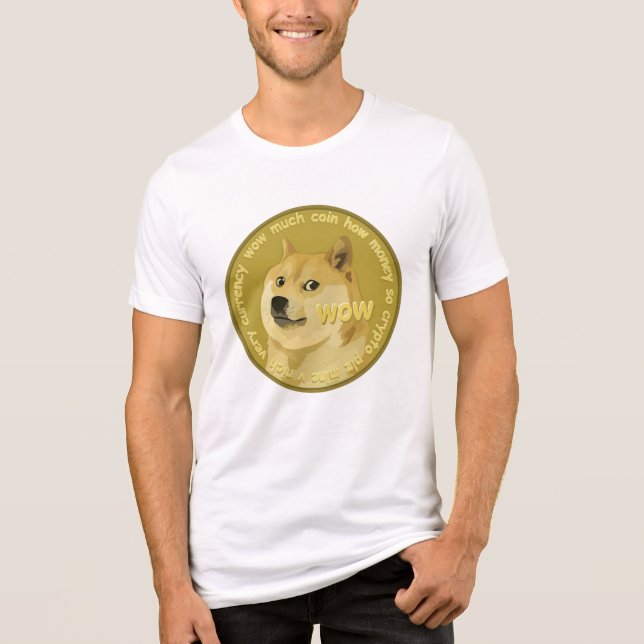 Dogecoin Wow Doge Coin Very Much Crypto Currency  Tri-Blend Shirt (Front)
