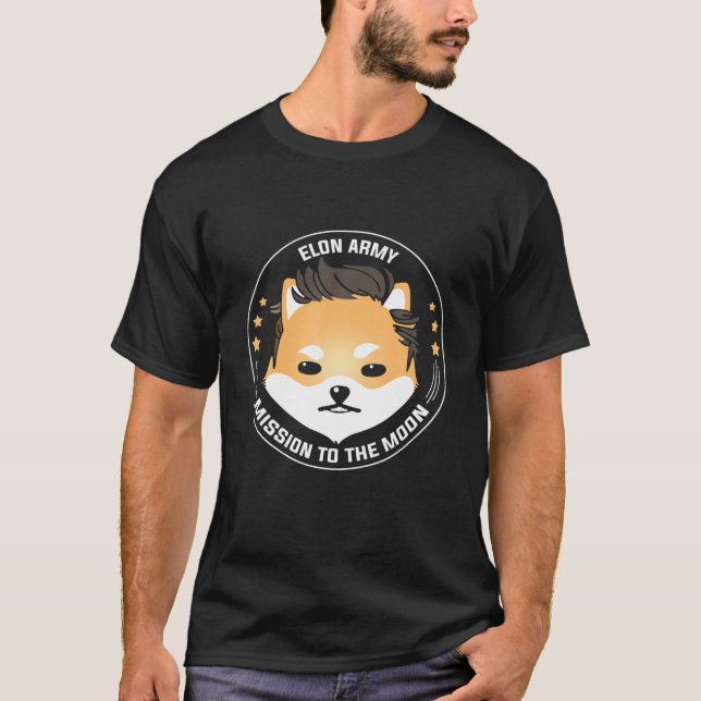 Dogelon Mars Army Mission To The Moon, Elon Meme C T-Shirt (Front)