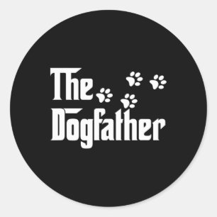 Dogfather T Shirt Dad Fathers Day Gift Dog Lover Classic Round Sticker