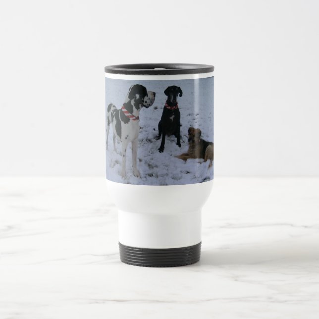 Dogge, Great Dane,Dogs,Christmas Travel Mug (Center)