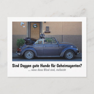 Dogge: the dog for secret agents postcard