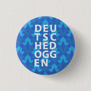 Doggen Muster Kopf Blau 3 Cm Round Badge