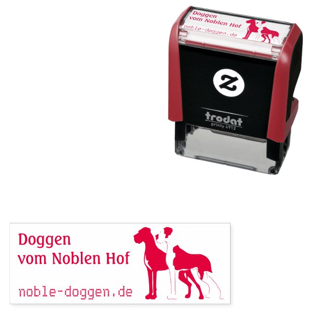 Doggen Stempelautomat mit Tintenkissen Self-inking Stamp (In Situ)