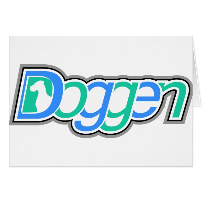Doggen Text mit Kopf (Front Horizontal)