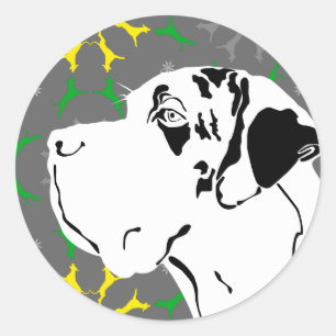 Doggenaufkleber Classic Round Sticker