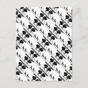 Doggenlogo Schwarz Grau Postcard