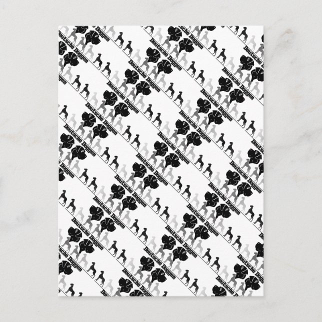 Doggenlogo Schwarz Grau Postcard (Front)