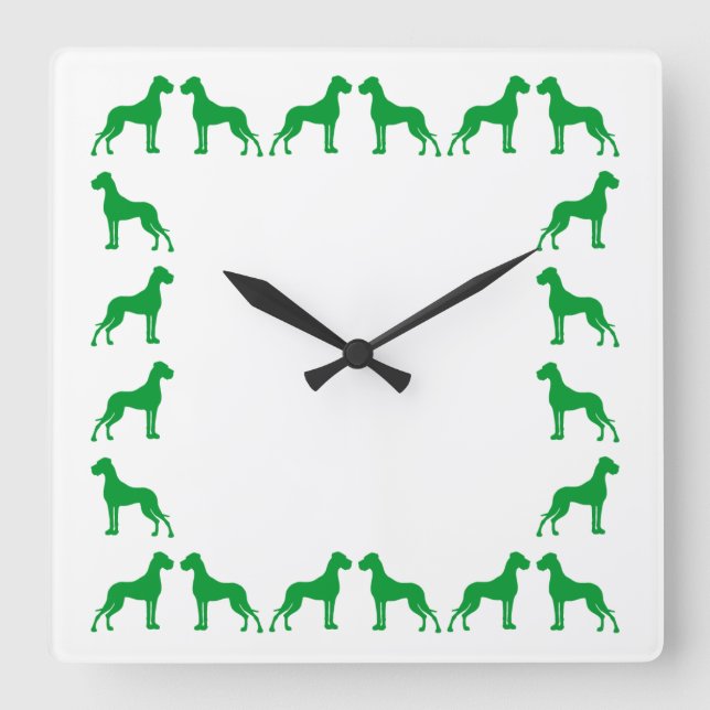 Doggenuhr Square Wall Clock (Front)
