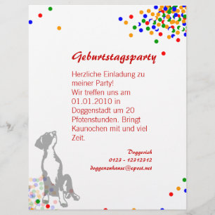 Doggenwelpe Einladung Flyer