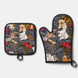 Doggi Oven Mitt & Pot Holder Set
