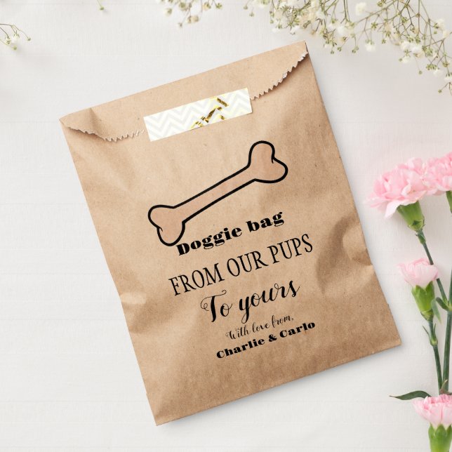 Doggie Bag  Dog Treat Wedding Favour Bag (Sealed)