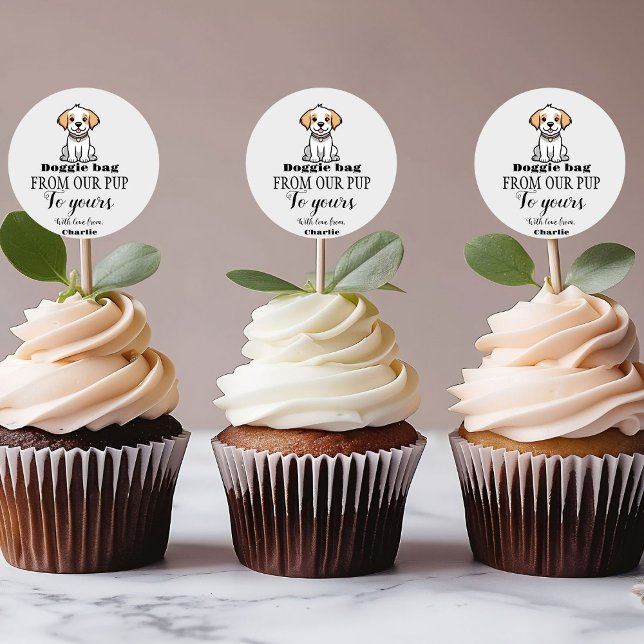 Doggie Bag  Dog Treat Wedding Favour Bag Classic Round Sticker (Creator Uploaded)