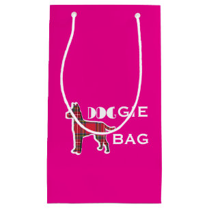 Doggie Bag Red Plaid Hot Pink Bag 