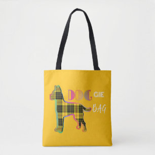 Doggie Bag Yellow Plaid Gold Tote Bag