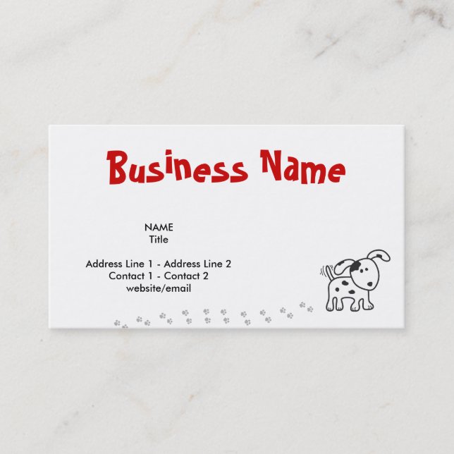 Doggie Business Card (Front)