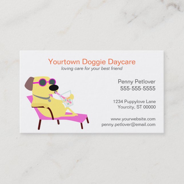 Doggie Day Care Business Card (Front)