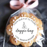 Doggie Dog Treat Pet Wedding Favour Bridal Shower Classic Round Sticker<br><div class="desc">Doggie Dog Treat Pet Wedding Favour Bridal Shower Classic Round Sticker</div>