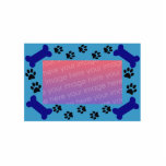 Doggie Frame Ornament Photo Sculpture Decoration<br><div class="desc">A fun Christmas ornament,  featuring a cute blue frame with your own pic inside.</div>