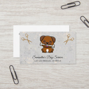 Doggie Grooming Scissors Business Card