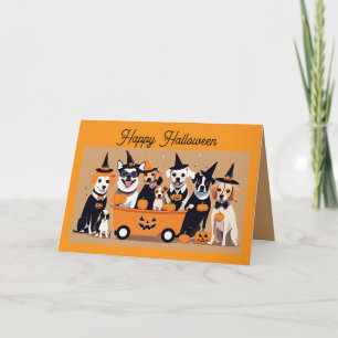 Doggie Halloween Costume Party Card