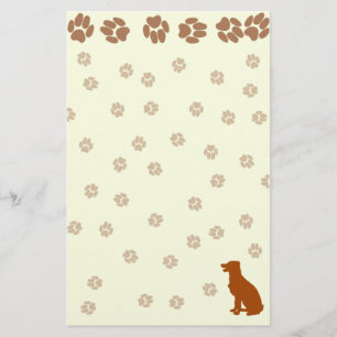 Doggie Paw Print Stationary For all Dog Lovers Stationery