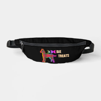 Doggie Treats Logo Novelty Black  Bum Bags