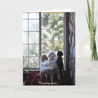 Doggies missing you card