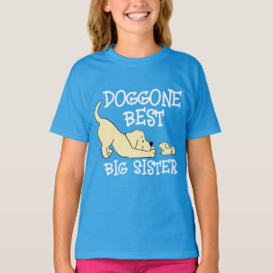 Doggone Best Big Sister Cute Matching Sibling T-Shirt