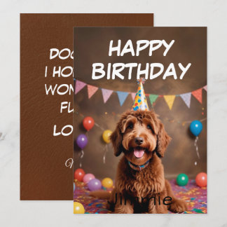 Doggone Birthday Wishes of Doggy with Birthday cap Card
