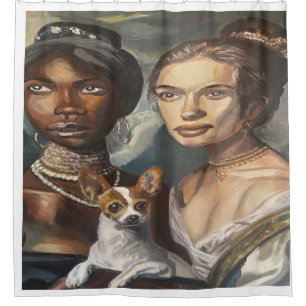 Doggy and the Ladies Shower Curtain