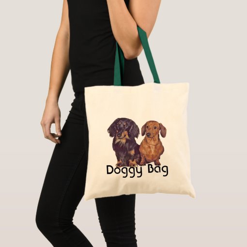 Doggy Bag - Long Haired and Smooth Dachshund | Zazzle