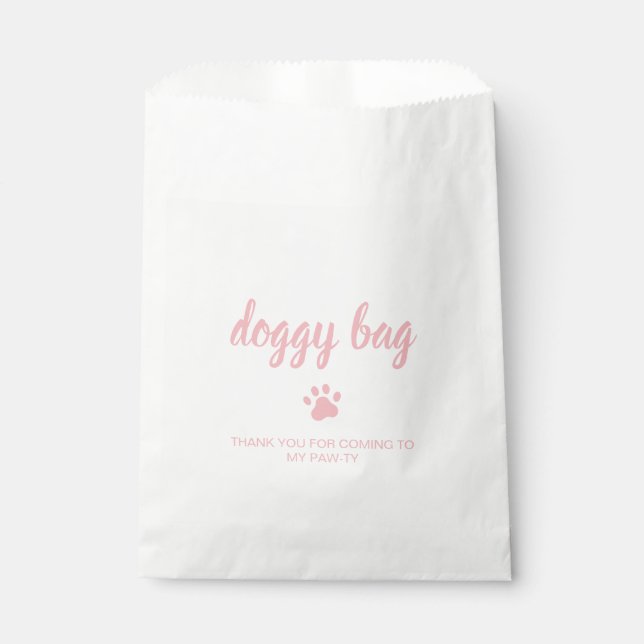 Doggy Bag puppy birthday party favour (Front)