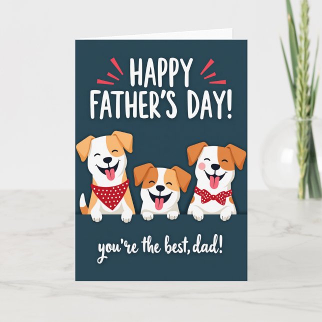 Doggy Fathers Day Cheer Card (Front)